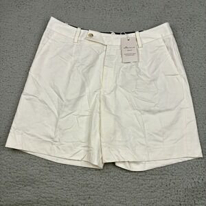 Peter Millar Women's Chino Shorts Beige Pleated Twill Savoir NWT